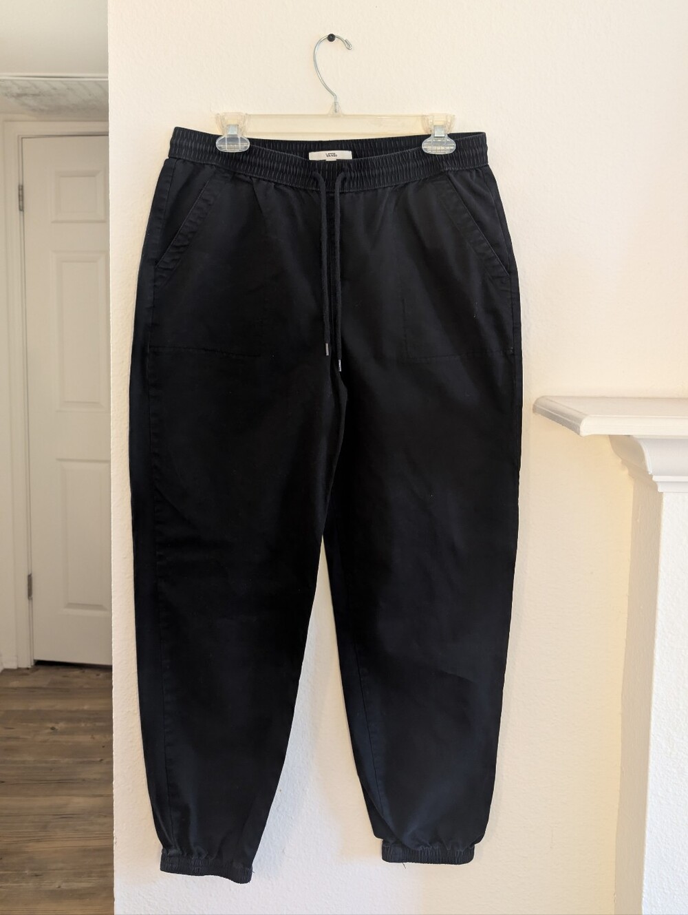 Vans Black Women's Drawstring Tapered Jogger Pants